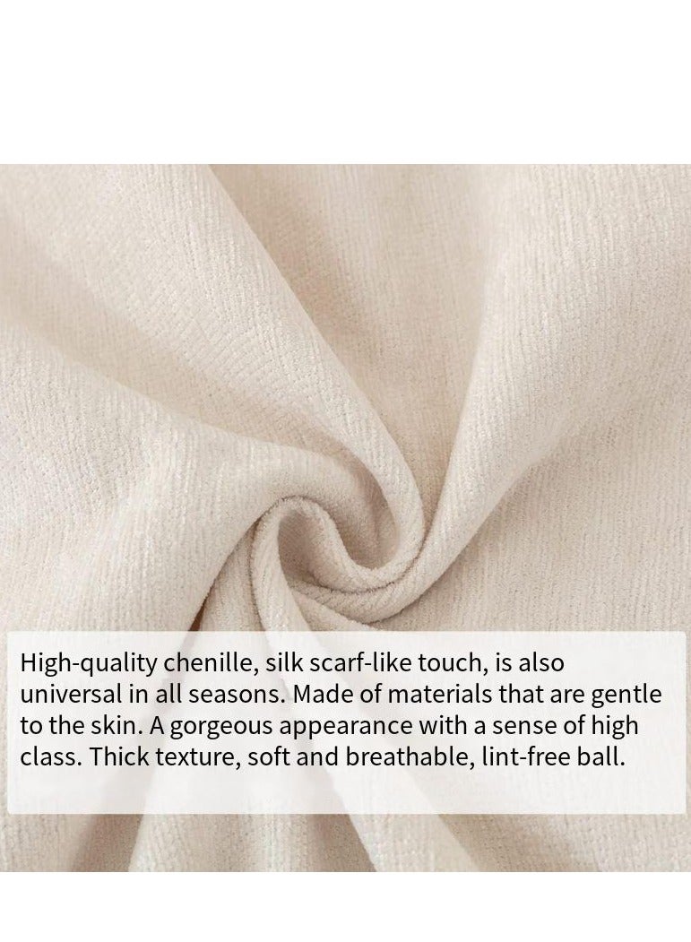 MarlaMall Bohemian style sofa cover, suitable for corner sofa cover (L-shape), washable sofa cover, soft, breathable, all-season universal, waterproof, anti-scratch dust cover. (white, L:260 x W:180 cm) - Image 2