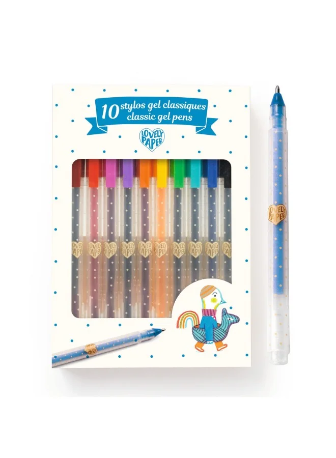 DJECO 10 Classic Gel Pens