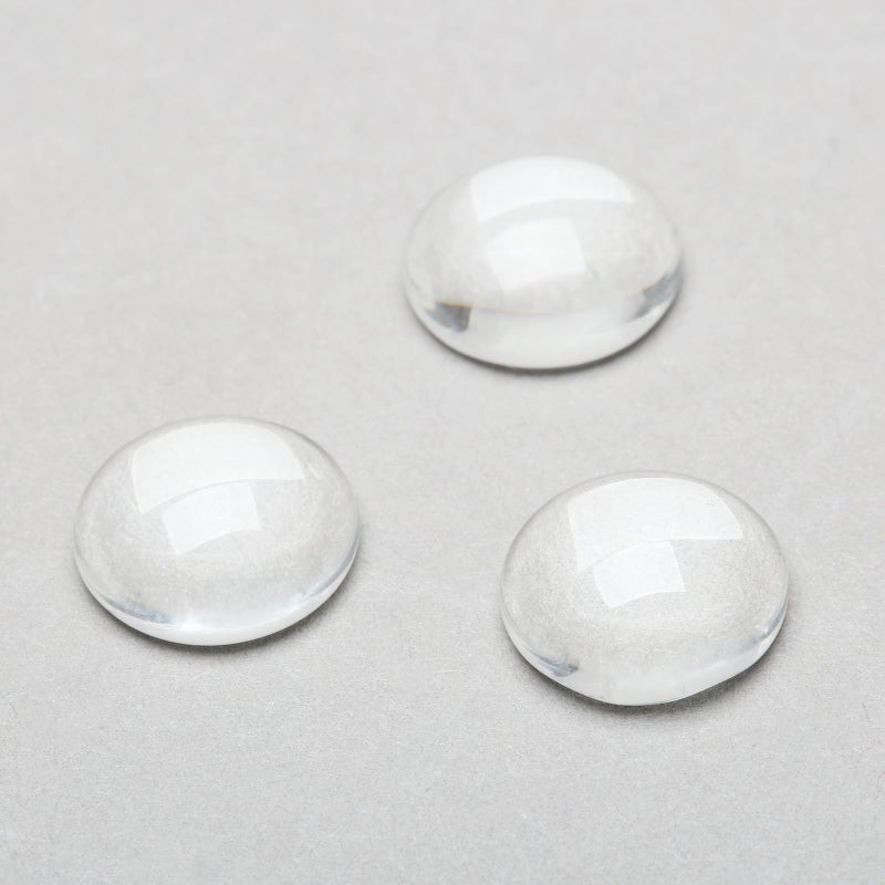Dophee Glass Cabochons Dome Tiles, 100PCS 12mm, Thickness 3.8mm, Clear Round Flat Back Dome Cabochons Set for DIY Craft Photo Charms, Cameo Pendants, Rings, Necklace and Jewelry Making - Image 3