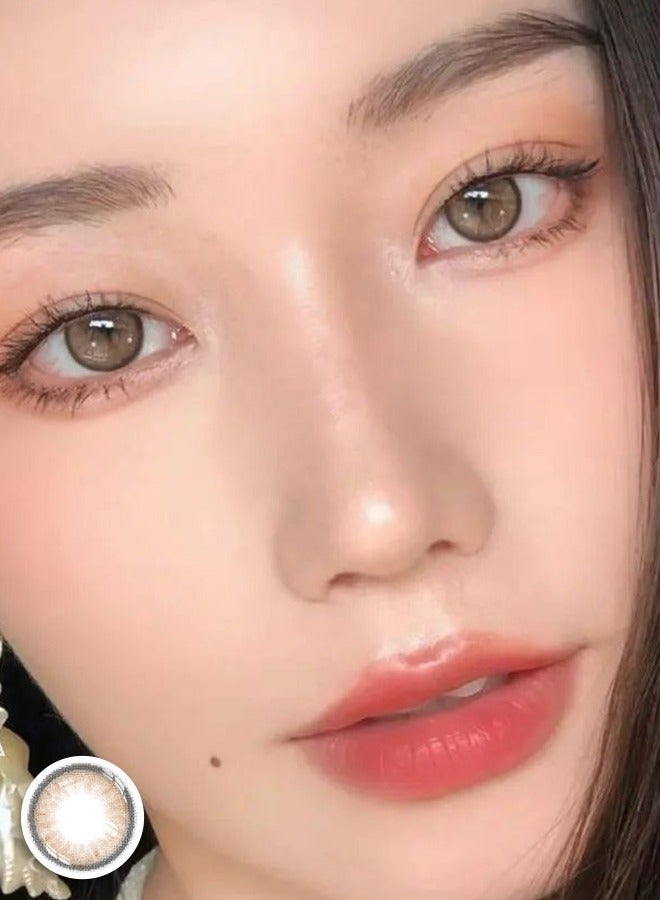 Freshlady Fog Pearl Brown Colored Contact Lenses 14.00mm Yearly Disposable – Natural Brown Eye Look, Comfortable & Soft, Ideal Gift for Girls, Daily Wear & Makeup - Image 2