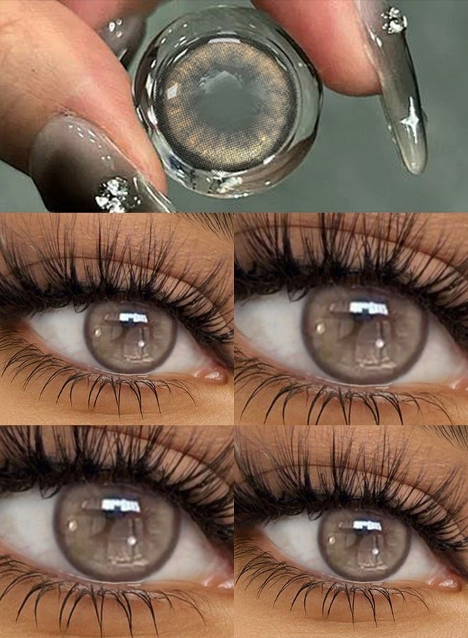 Freshlady Fog Pearl Brown Colored Contact Lenses 14.00mm Yearly Disposable – Natural Brown Eye Look, Comfortable & Soft, Ideal Gift for Girls, Daily Wear & Makeup - Image 1