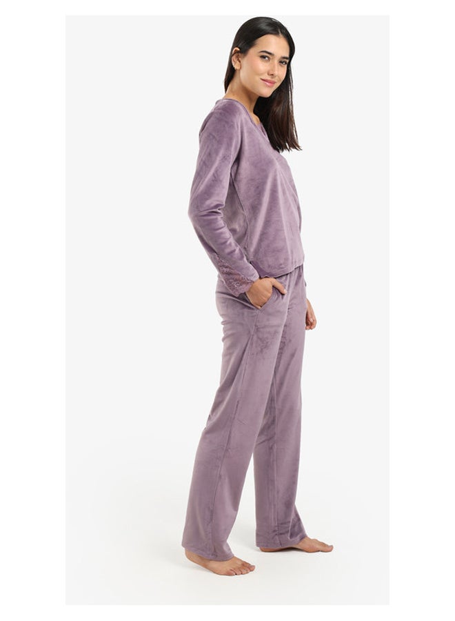 Carina Soft Velvet pajama Set - Image 3