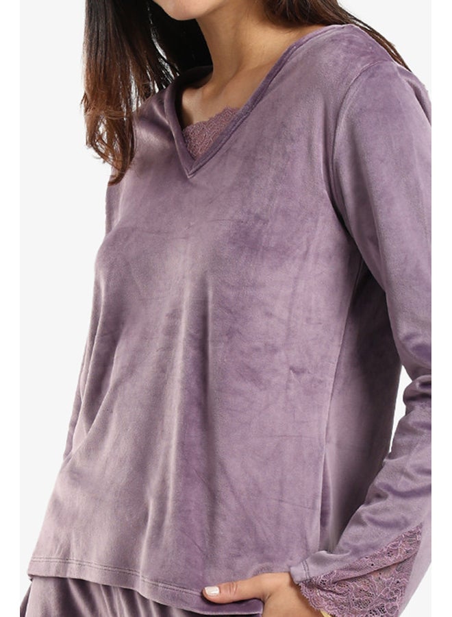 Carina Soft Velvet pajama Set - Image 4