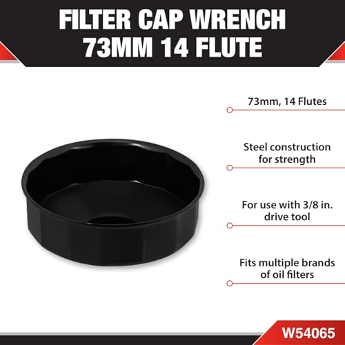 Performance Tool W54065 Oil Filter Cap Wrench 73mm 14 Flutes - Image 3