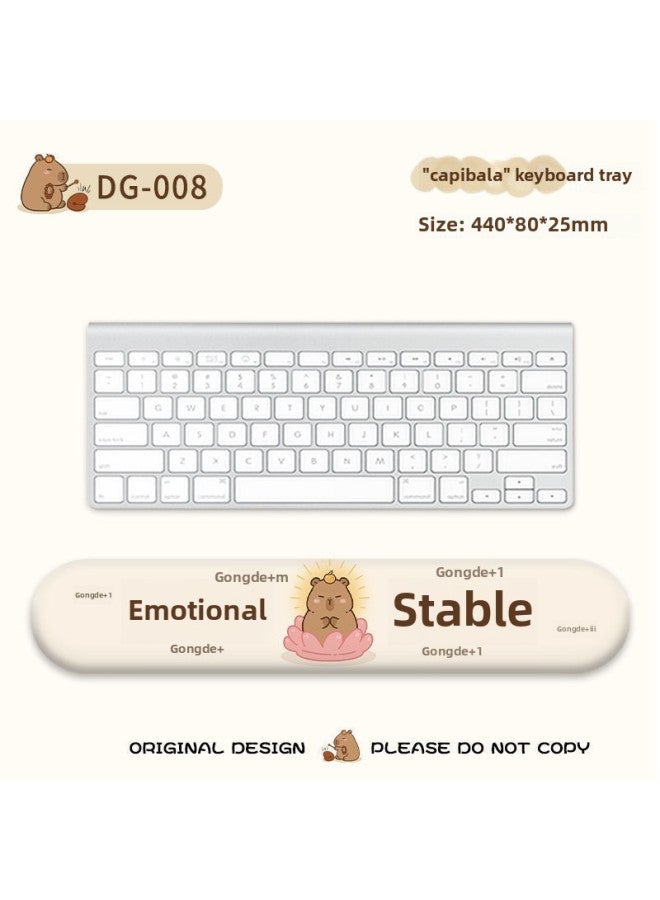 Emotional Stable Workers Kapibala Office Desktop Ornaments Two-piece Keyboard Hand-held Ins Mouse-Color:Large Size-Pattern:Emotional Stability-keyboard Tray  - Image 1
