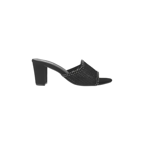 Metro Women Black Block Heel Fashion Slip-on Sandal UK/5 EU/38 (40-308) - Image 4