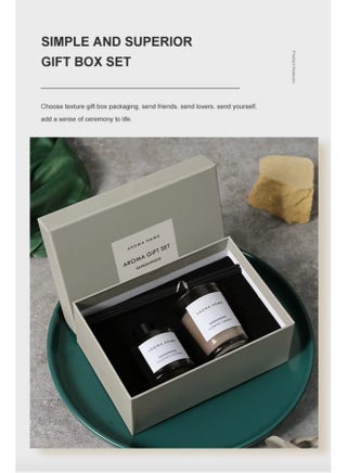 Aroma Home Scented Candle with 50 ML Diffuser Oil and 5 Reed Sticks Gift Box Set Perfect Design Perfect Gift for Home Decor Fashion (English Pear & Freesia) - view 4