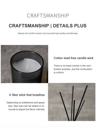 Aroma Home Scented Candle with 50 ML Diffuser Oil and 5 Reed Sticks Gift Box Set Perfect Design Perfect Gift for Home Decor Fashion (English Pear & Freesia) - view 5
