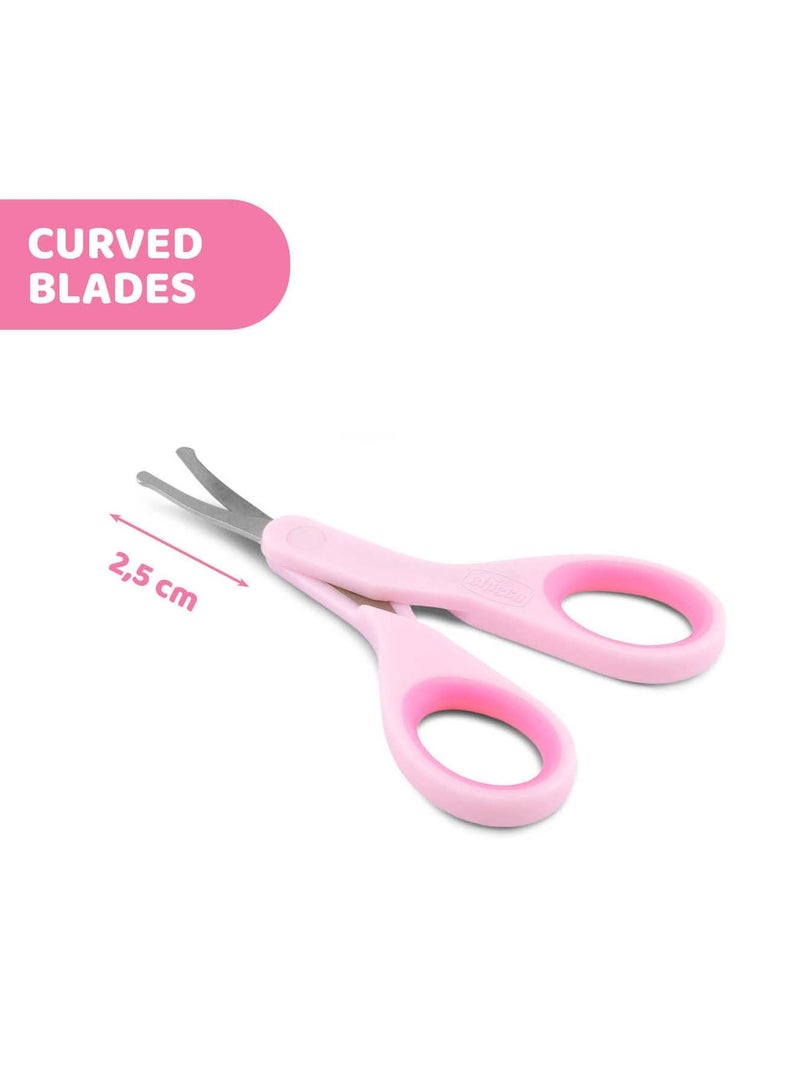 Chicco Baby Nail Scissor with Rounded Blade Ends for Safety, Easy Grip Handle, Grooming Accessory for Newborn Babies 0m+ (Pink) - Image 2