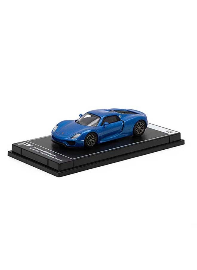 PosterCars PosterCars - 1:64 Scale Porsche 918 Spyder (Sapphire Blue Metallic) Hypercar League Collection  - Image 1