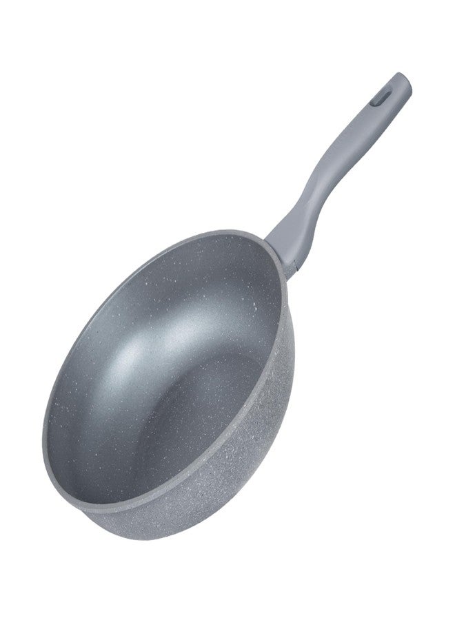 TAYAMA Marble Die-Cast (30 cm) Wok Pan, 11.8", Gray - Image 2