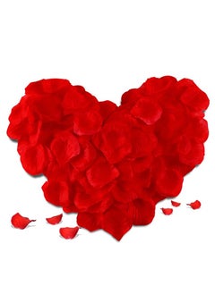 Generic 1000 Pcs Artficial Rose Petals for Wedding Flowers Home Party Romantic Night Anniversary Valentine's Day, Red  - Image 1