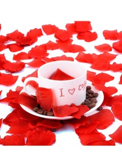 Generic 1000 Pcs Artficial Rose Petals for Wedding Flowers Home Party Romantic Night Anniversary Valentine's Day, Red  - Image 2