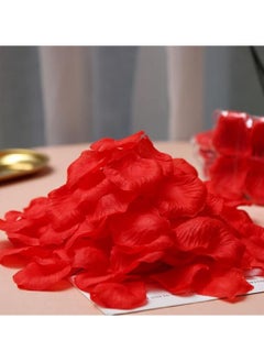Generic 1000 Pcs Artficial Rose Petals for Wedding Flowers Home Party Romantic Night Anniversary Valentine's Day, Red  - Image 3