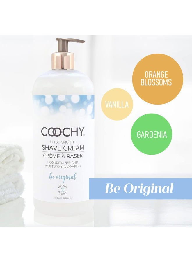 coochy Intimate Shaving Cream | Shave Conditioner & Moisturizer for Face & Body | Ideal for Sensitive Skin Care, Anti-Bump | Be Original, 32 oz - Image 4