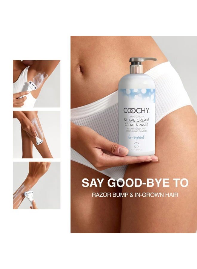 coochy Intimate Shaving Cream | Shave Conditioner & Moisturizer for Face & Body | Ideal for Sensitive Skin Care, Anti-Bump | Be Original, 32 oz - Image 5