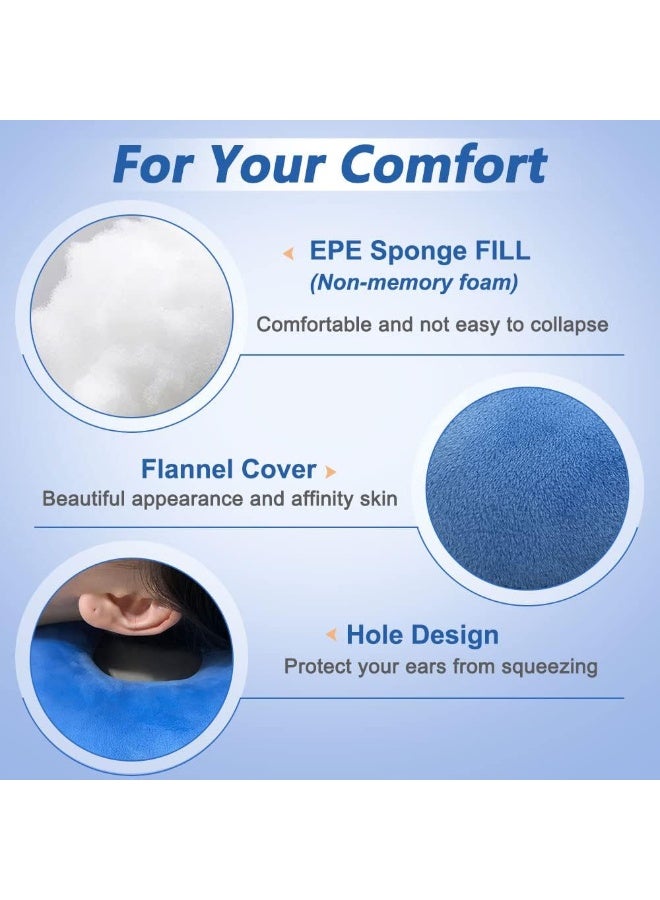 Mistuki Ear Piercing Pillow for Side Sleeping Ear Pillows with Holes for Ear Pain Pressure Sore Relief Earring Cnh Nflammation Surgery Guard Pillow Headphone Sleepers Donut Cushion Adjustable Filling - Image 5