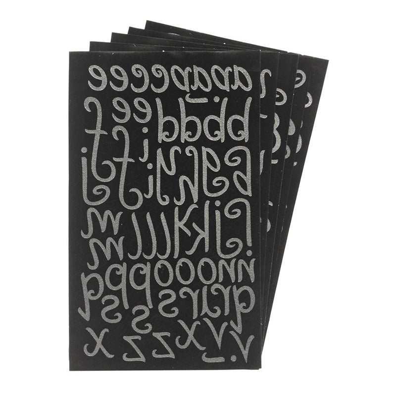 Magfok Iron-on 1.5 Inch Letters for Clothing Flock Uppercase & Lowercase Transfer, 5 Sheet (Black) - Image 5