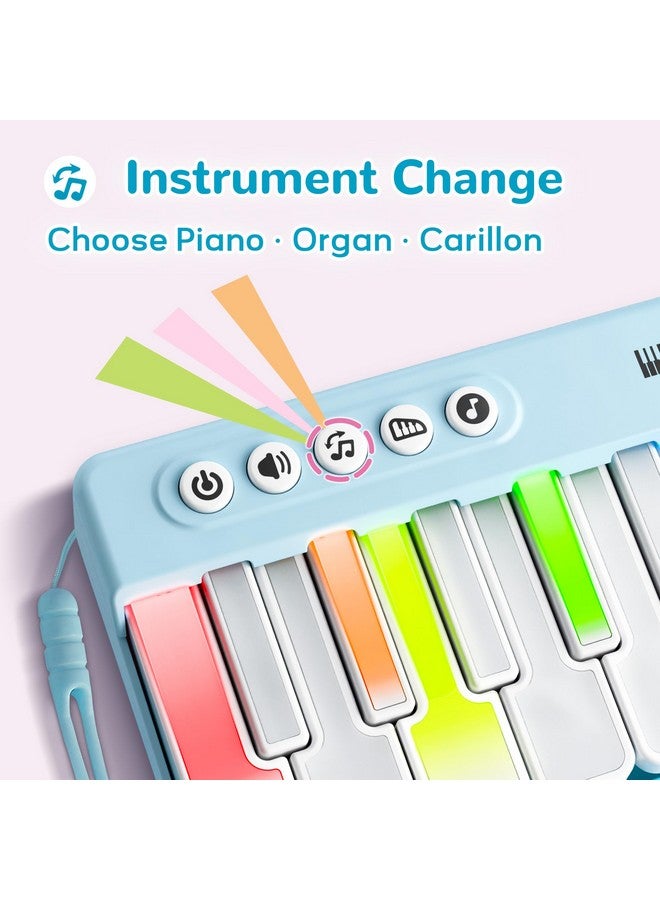 iPlay, iLearn Kids Mini Piano Toy W/Rainbow Lights, Portable Travel Piano Keyboard Toddlers Musical Instrument Learning Toys, Music Interactive Birthday Gift for 2 3 4 5 6 Year Old Boys Children - Image 3