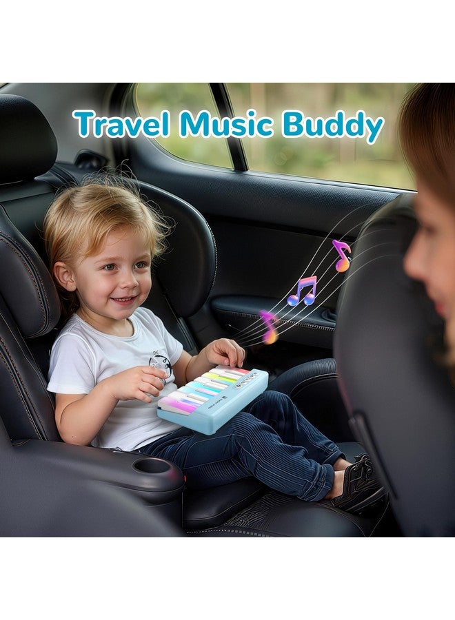 iPlay, iLearn Kids Mini Piano Toy W/Rainbow Lights, Portable Travel Piano Keyboard Toddlers Musical Instrument Learning Toys, Music Interactive Birthday Gift for 2 3 4 5 6 Year Old Boys Children - Image 5