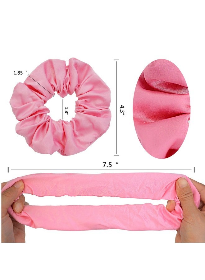 Simnice 60 Colors Silk Large Satin Hair Scrunchies Elastic Hair Bobbles Ponytail Holder Hair Scrunchy Vintage Hair Ties Accessories For Women Girls - Image 3
