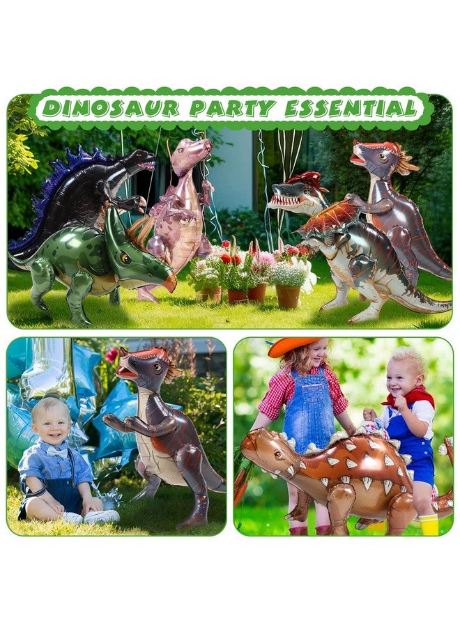 Vinsot 8 Pack 39" Giant Inflatable Dinosaur Toy for Birthday Party Decorations 3D Dinosaur Balloons Self Standing Dino Aluminum Foil Balloons for Garden Jungle Party Gift Photo Prop Supplies(Classic) - Image 5