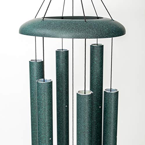 Corinthian Bells by Wind River – 44 inch Green Wind Chime for Patio, Backyard, Garden, and Outdoor Decor (Aluminum Chime) Made in The USA - Image 3
