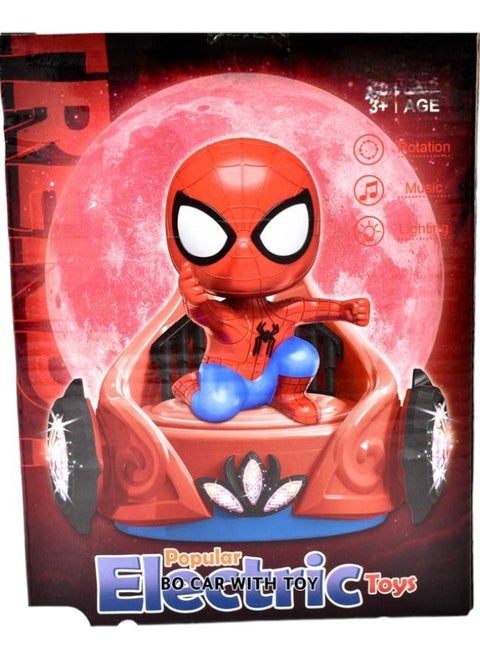 Dancing Spiderman Robot Toys Spin Robot Interactive Toy Car With Colorful Flashing Lights & Music