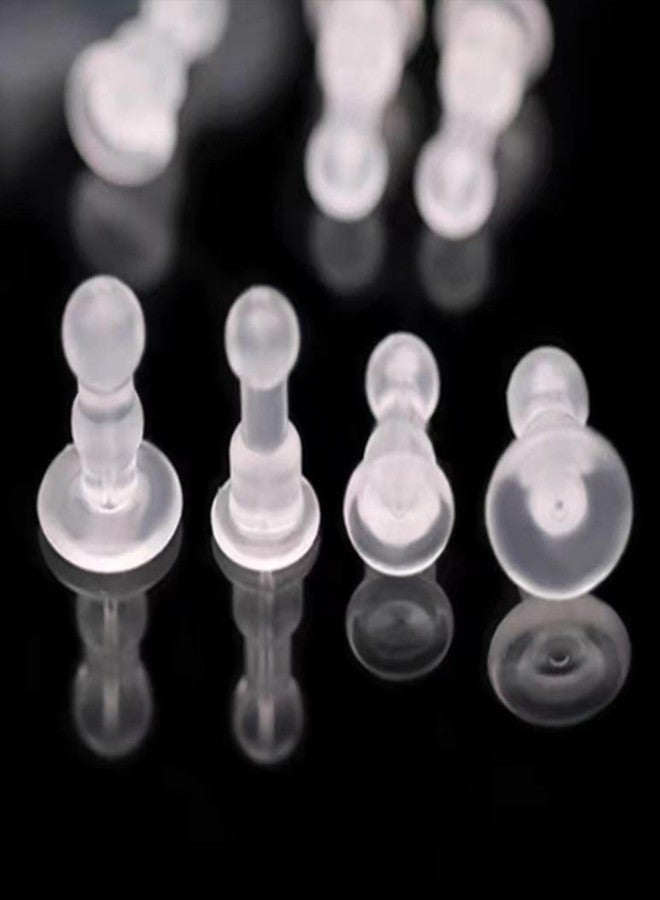 Melimarry Impenetrable Soft Big-Long Earring Backs for Pierced Ears, 50pcs, TPE Medical Grade Material, Comfort Fit for All Earrings (Double Balls) - Image 2