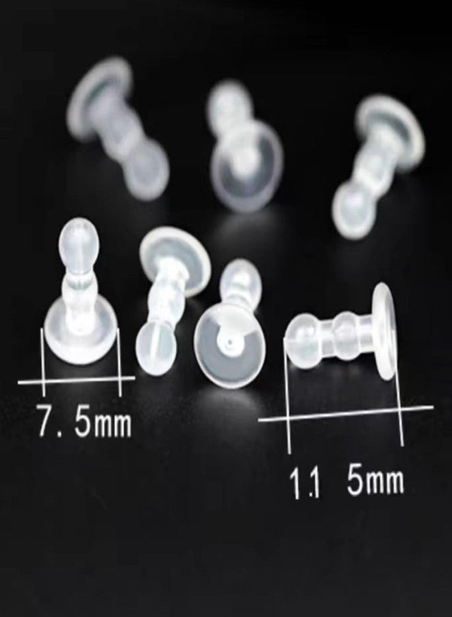 Melimarry Impenetrable Soft Big-Long Earring Backs for Pierced Ears, 50pcs, TPE Medical Grade Material, Comfort Fit for All Earrings (Double Balls) - Image 3