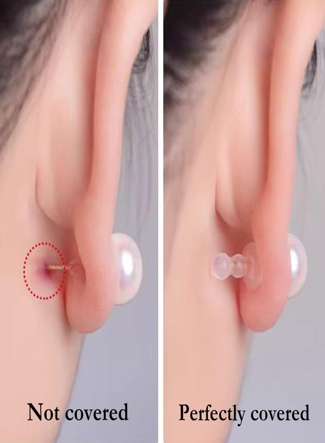 Melimarry Impenetrable Soft Big-Long Earring Backs for Pierced Ears, 50pcs, TPE Medical Grade Material, Comfort Fit for All Earrings (Double Balls) - Image 4