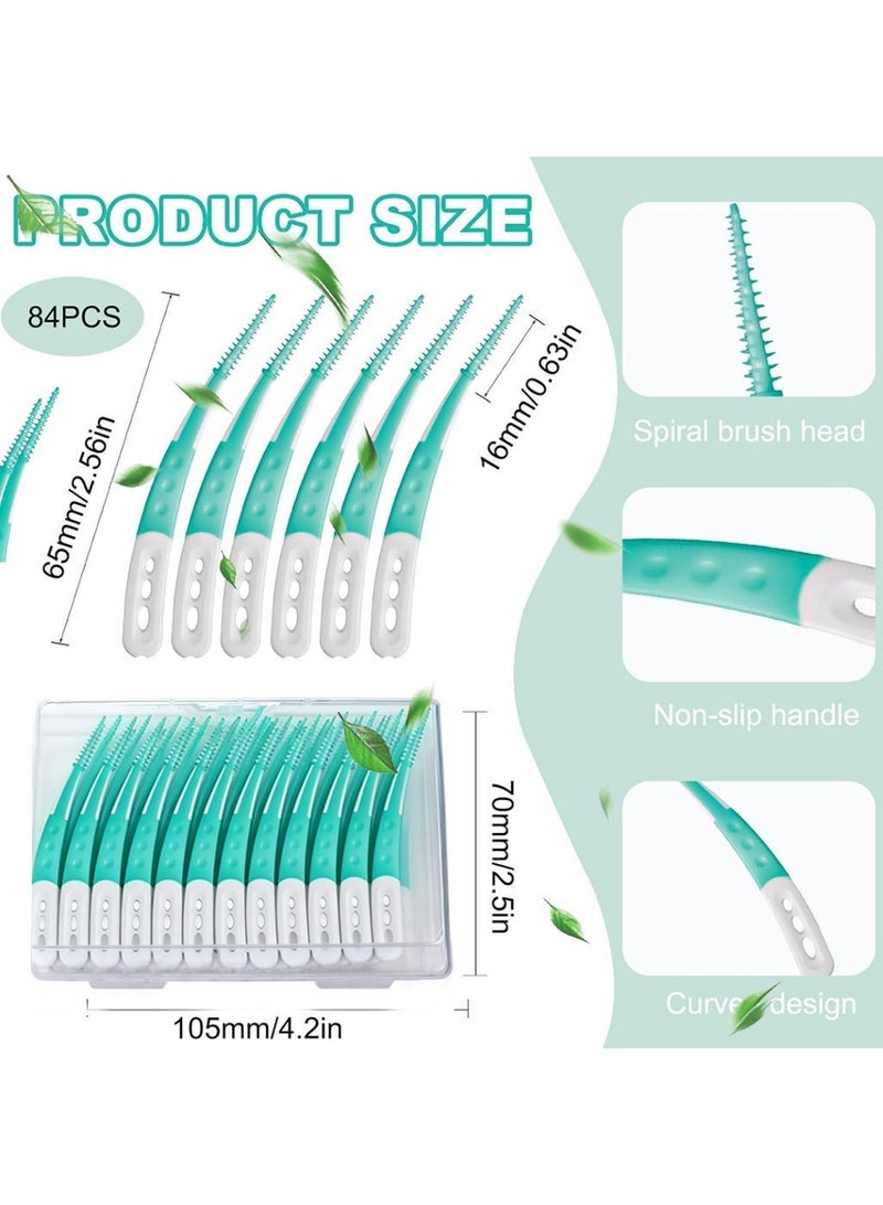 Bincoo 84-Piece Interdental Tooth Flossing Head Oral Dental Hygiene Brush, Dental Floss Toothpick Braces Brush Tooth Cleaning Tool Care Tool - Image 3