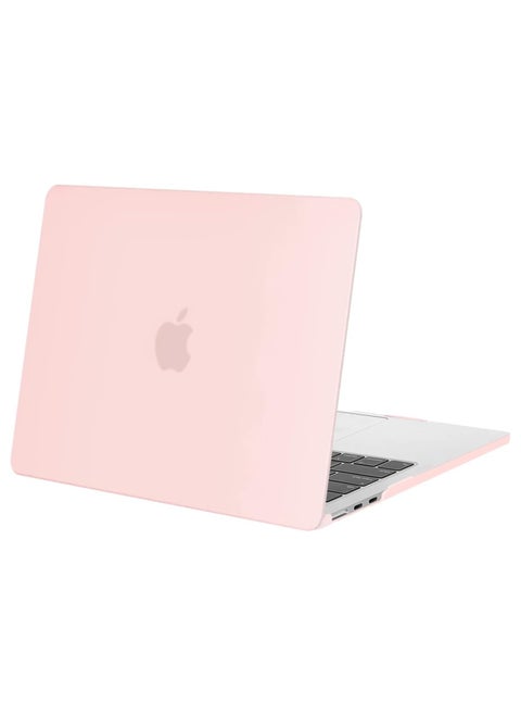 Compatible with MacBook Air 13.6 inch Case 2024 2023 2022 Release M3 A3113 M2 A2681 with Liquid Retina Display & Touch ID, Protective Plastic Hard Shell Case Cover, Chalk Pink