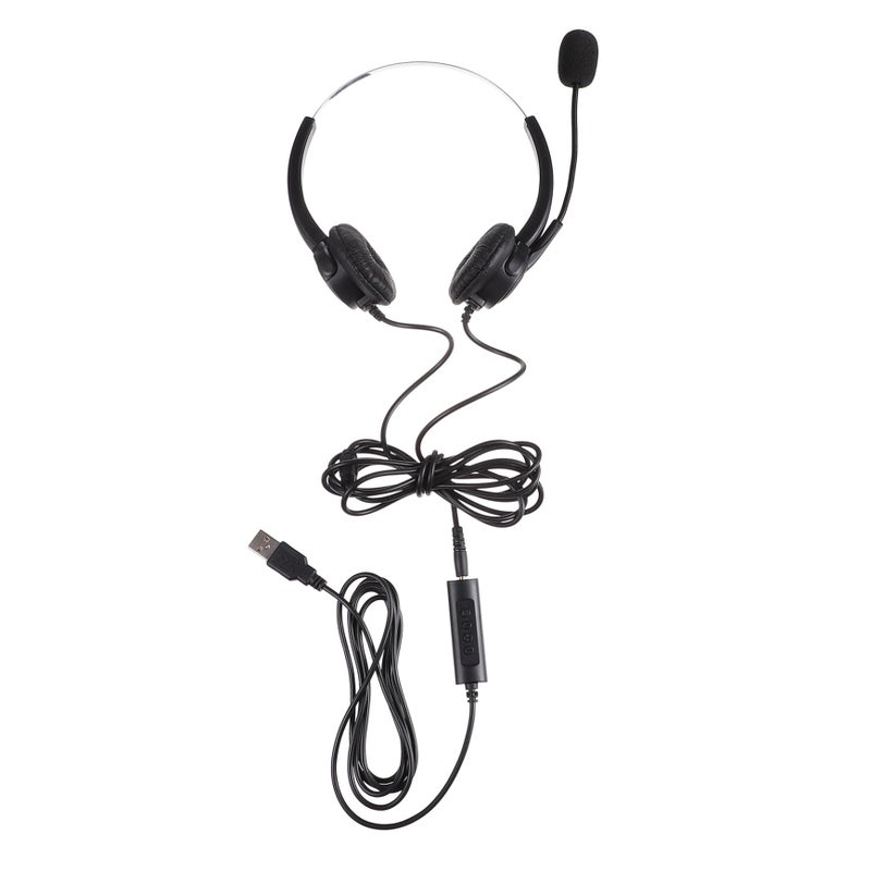 USB Headphones with Rotating Microphone for School Podcast Gaming Comfortable No Driver Needed - Image 2