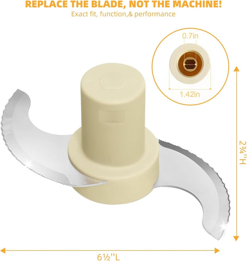 BYSOL Replace for Cuisinart DLC-001TXA, DLC-7, CSR Steel Blade,Compatible with Cuisinart 14 Cup DFP-14BCNY DFP-14BCNR DFP-14N etc food processor,DLC-001TXB Main Stainless Steel Chopping Blade - Image 3