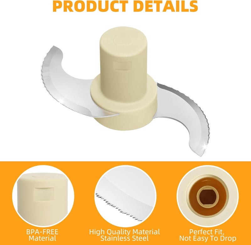 BYSOL Replace for Cuisinart DLC-001TXA, DLC-7, CSR Steel Blade,Compatible with Cuisinart 14 Cup DFP-14BCNY DFP-14BCNR DFP-14N etc food processor,DLC-001TXB Main Stainless Steel Chopping Blade - Image 4