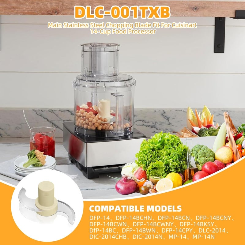 BYSOL Replace for Cuisinart DLC-001TXA, DLC-7, CSR Steel Blade,Compatible with Cuisinart 14 Cup DFP-14BCNY DFP-14BCNR DFP-14N etc food processor,DLC-001TXB Main Stainless Steel Chopping Blade - Image 2