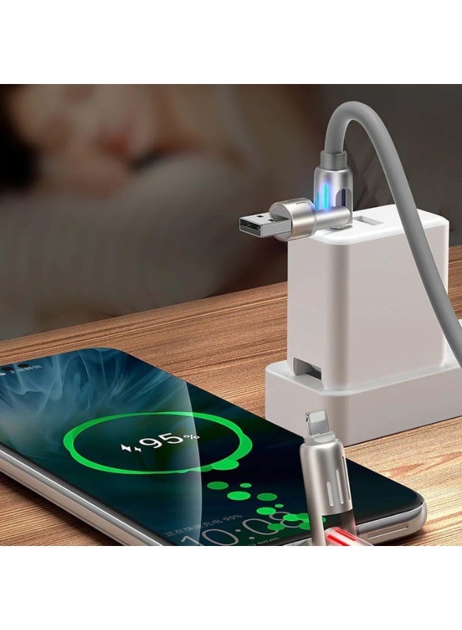 MORAYA | AXIS-01 | 240W 4-in-1 Fast Charging & Data Transfer Cable, Pure Copper Core, 1.5m LED Silicone Multi Cord (USB-A/USB-C to Type-C/Lightning) Compatible with all IOS and Andriod Devices - Image 5