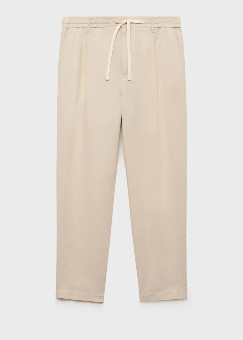 Mango Man Slim-Fit Trousers With Drawstring