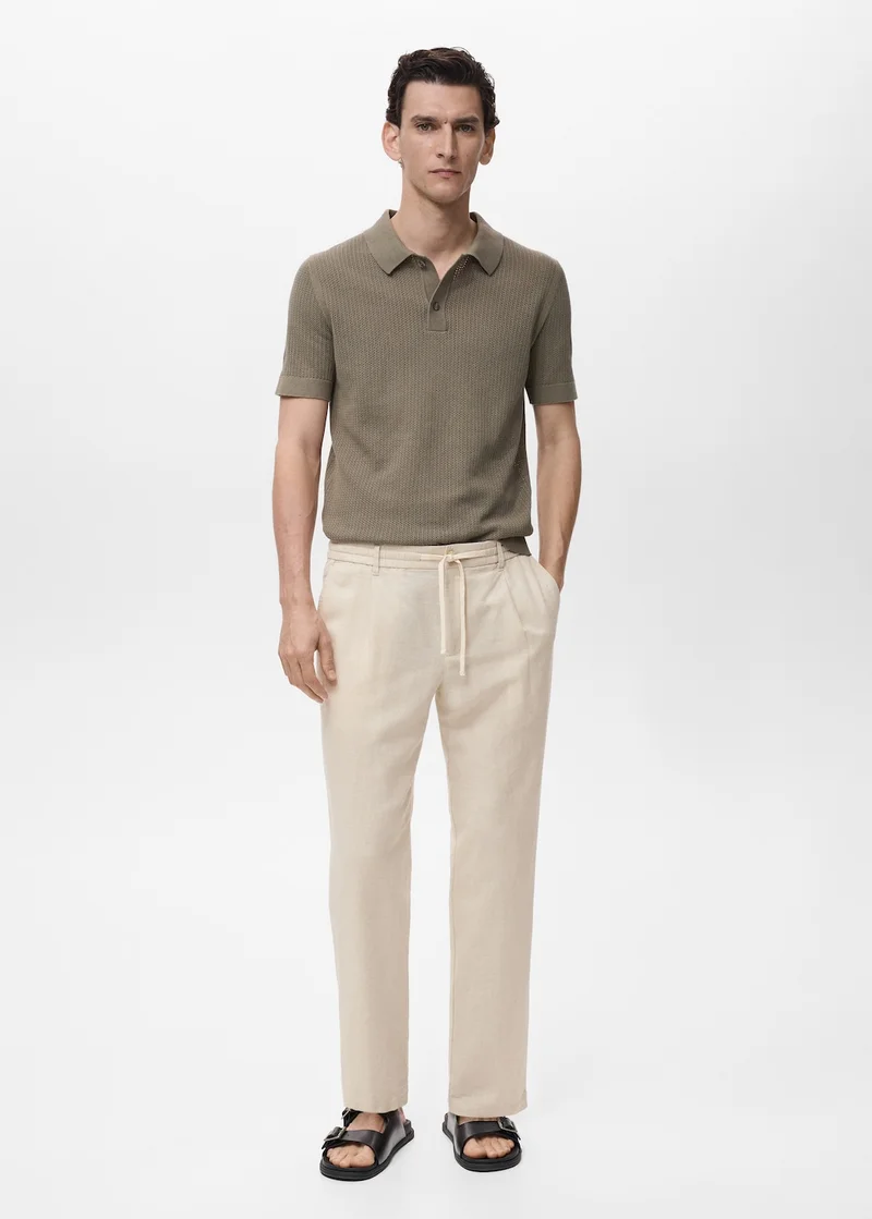 Mango Man Slim-Fit Trousers With Drawstring