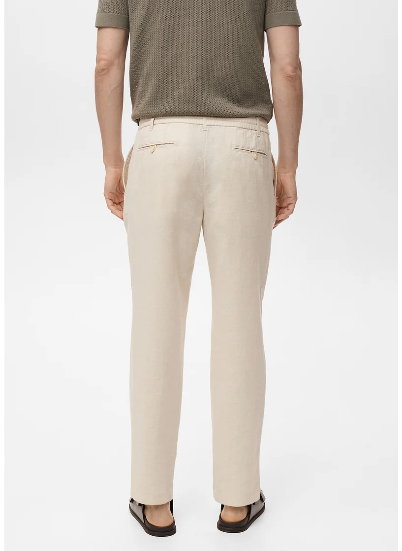 مانجو مان Slim-Fit Trousers With Drawstring