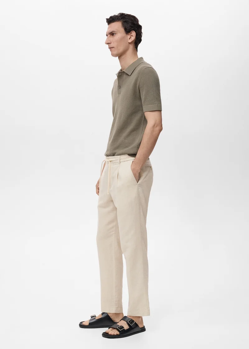 Mango Man Slim-Fit Trousers With Drawstring