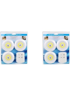 Technomax Geseus Remote Controlled Battery Powered Triple Spot LED Lamp Powerful White LIGHT-2PCS  - Image 1