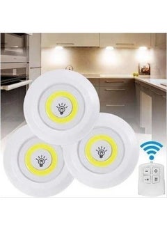 Technomax Geseus Remote Controlled Battery Powered Triple Spot LED Lamp Powerful White LIGHT-2PCS  - Image 4