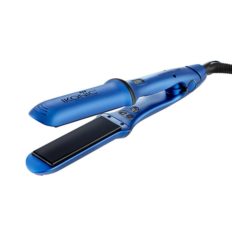 Ikonic Finishing Line Hair Straightener- Blue| Crafted with Japanese & Ionic technology |Floating ceramic plates| Automatic shutoff | Max temprarure settings- 220 - Image 5