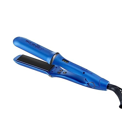 Ikonic Finishing Line Hair Straightener- Blue| Crafted with Japanese & Ionic technology |Floating ceramic plates| Automatic shutoff | Max temprarure settings- 220 - Image 2