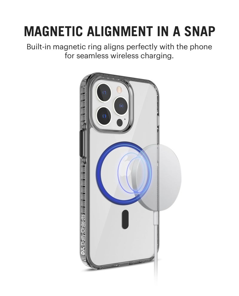 DailyObjects Polycarbonate Case for iPhone 13 Pro Compatible with Mag-Safe Wireless Charging,Stride 2.0 Slim Shockproof Back Cover with Inner Magnetic Ring,Transparent - Image 2
