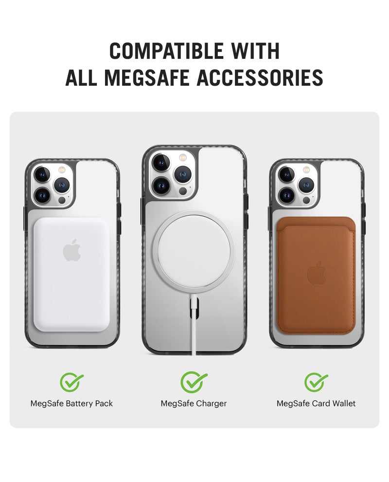 DailyObjects Polycarbonate Case for iPhone 13 Pro Compatible with Mag-Safe Wireless Charging,Stride 2.0 Slim Shockproof Back Cover with Inner Magnetic Ring,Transparent - Image 4