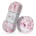 Hobby Lobby Baby Bee 3 Light Acrylic Polyamide Yarn for Crocheting Knitting Soft Skein 377 Yards Craft Supplies for Handcrafting Bubblegum - Image 2