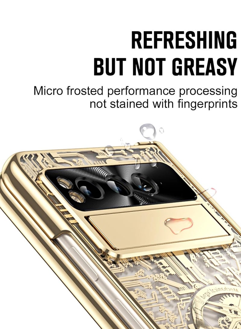 Phone Case Compatible with Google Pixel Fold 5G 2023 Hinge Protection Built-in Screen Protector Ultra Thin Mechanical Style Pattern Case with Stand  - Image 5